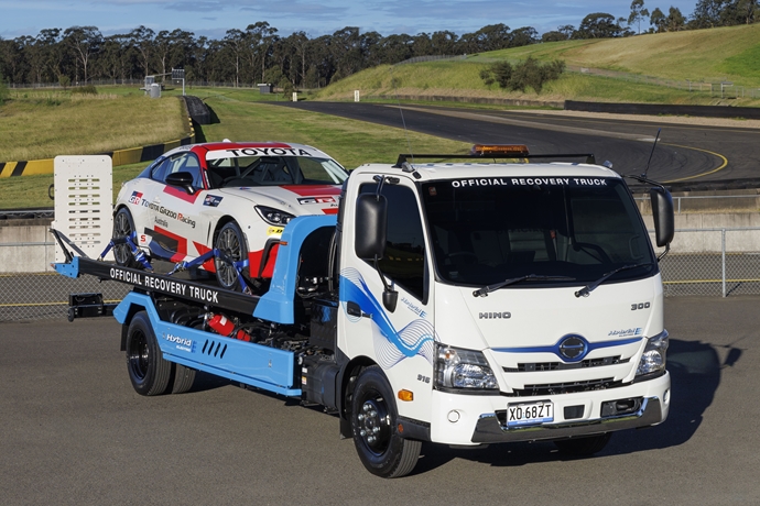 Hino Hybrid Electric Recovery Trucks For Supercars